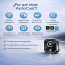AutoCast® – CarPlay Inalámbrico USB sin Cables con Apps Pagos Incluidos🤩
